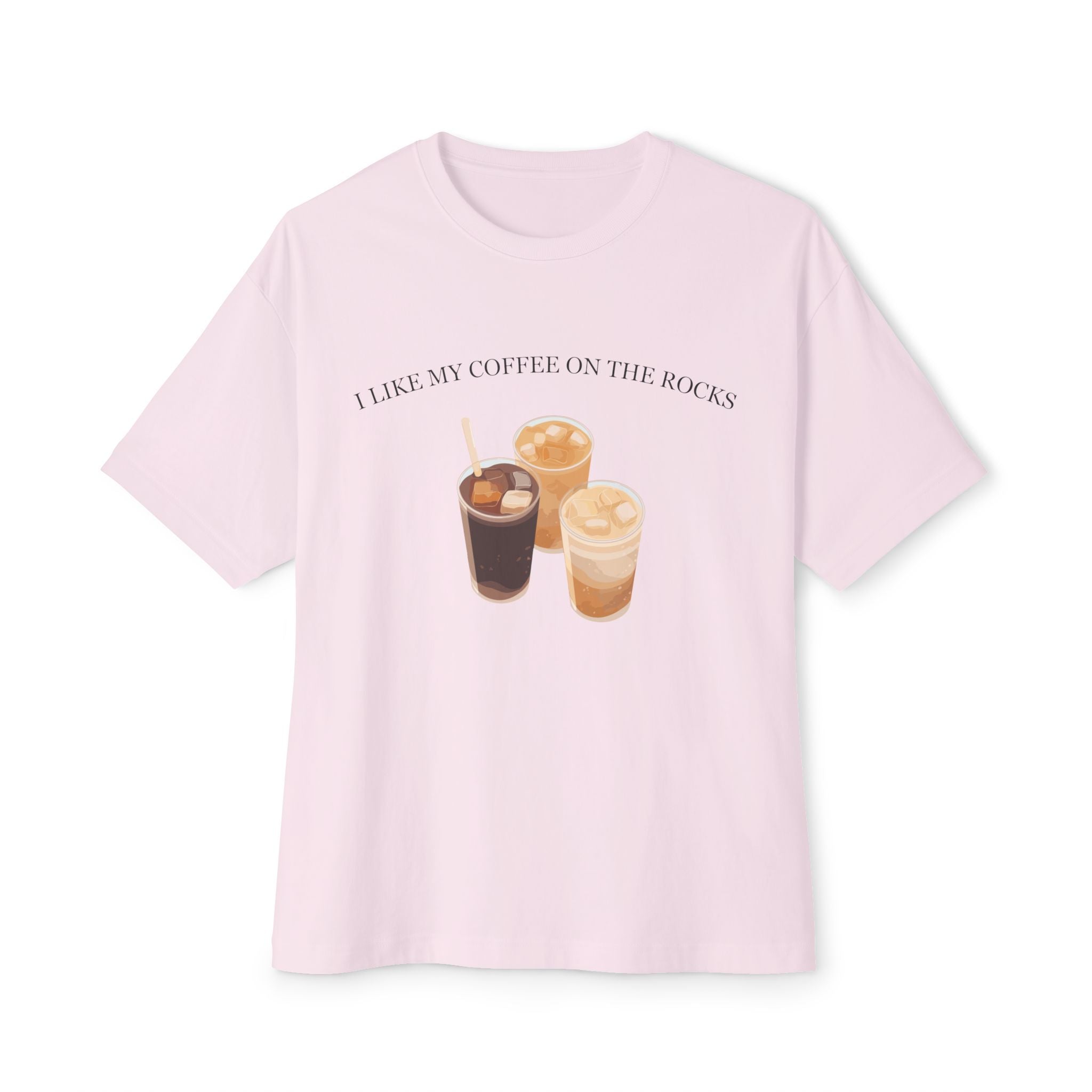 I Like My Coffee On The Rocks T-Shirt | Coffee Illustration Tee
