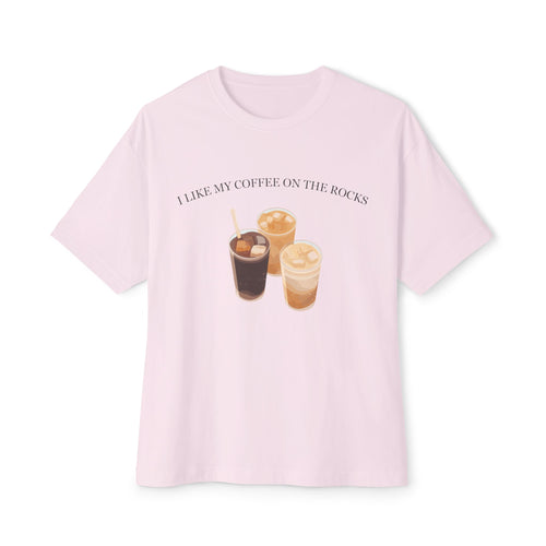 I Like My Coffee On The Rocks T-Shirt | Coffee Illustration Tee
