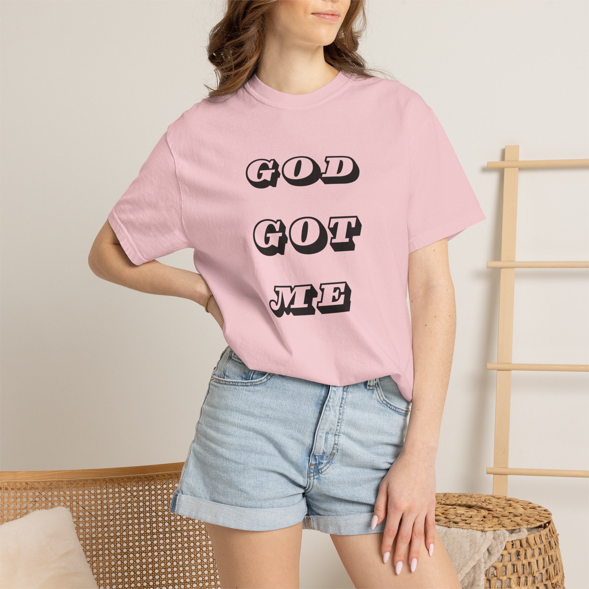 God Got Me T-Shirt — Vintage Bold Script Faith Tee