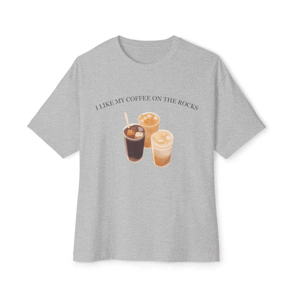 I Like My Coffee On The Rocks T-Shirt | Coffee Illustration Tee