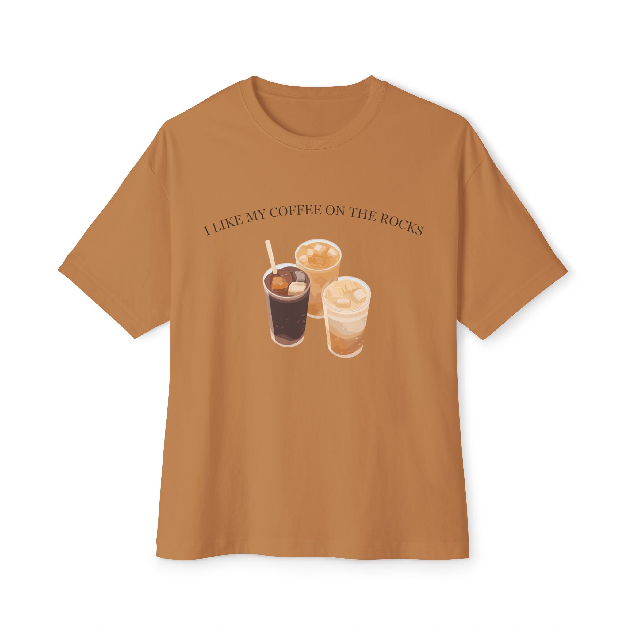 I Like My Coffee On The Rocks T-Shirt | Coffee Illustration Tee