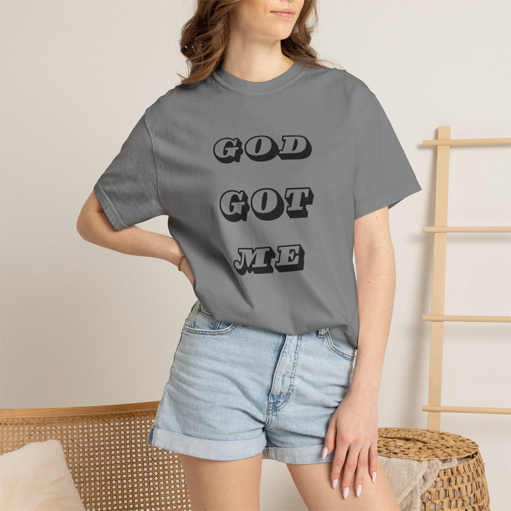 God Got Me T-Shirt — Vintage Bold Script Faith Tee
