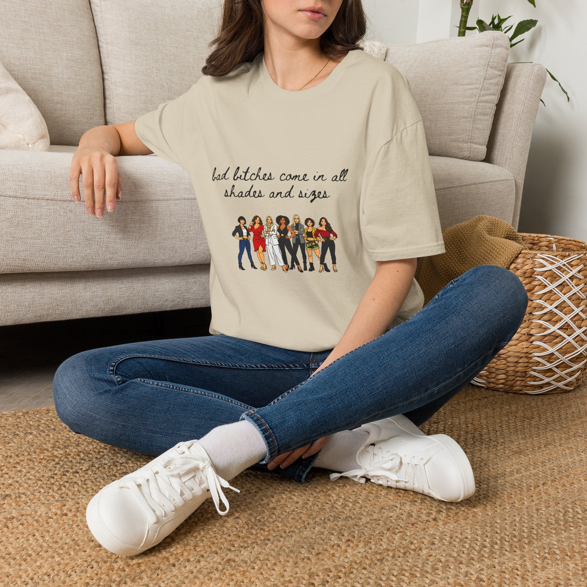 Bad Bitches Come In All Shades And Sizes T-Shirt — Empowering Diverse Women Graphic Tee