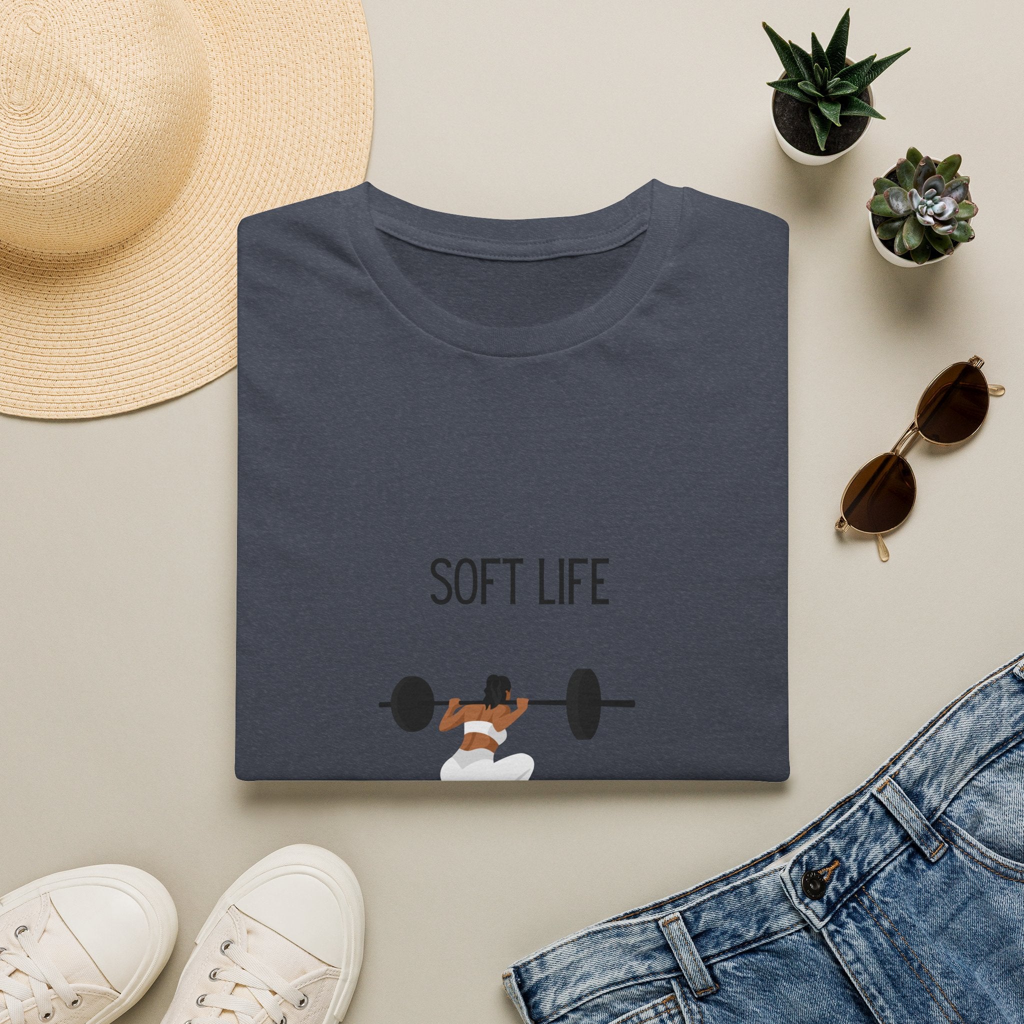 Soft Life Strong Body T-Shirt — Funny Fitness Crewneck