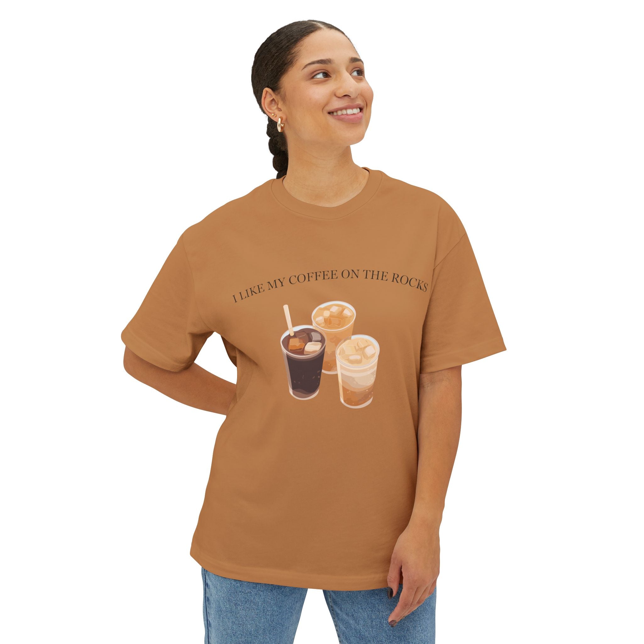 I Like My Coffee On The Rocks T-Shirt | Coffee Illustration Tee