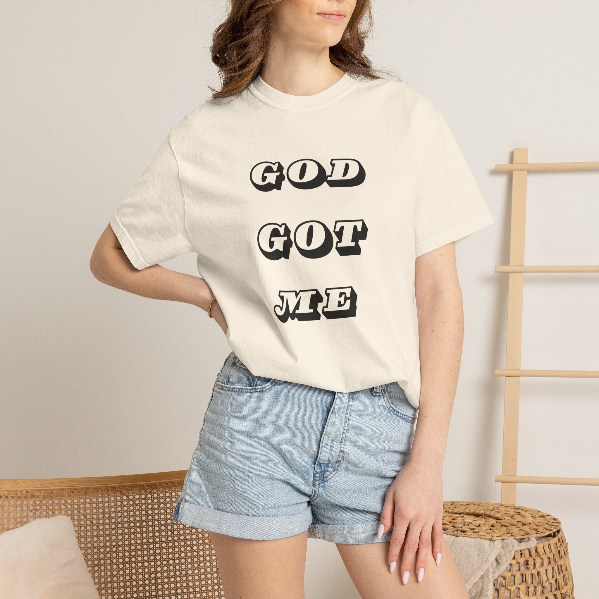 God Got Me T-Shirt — Vintage Bold Script Faith Tee