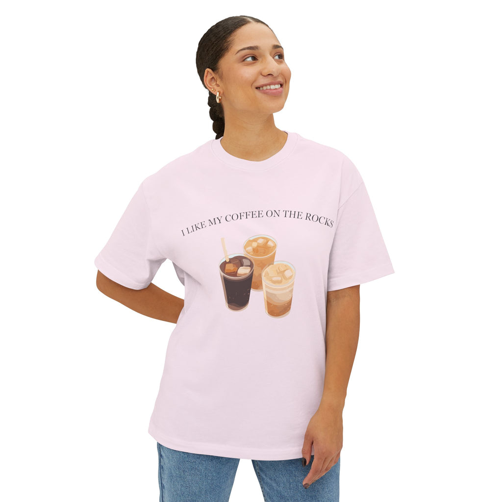 I Like My Coffee On The Rocks T-Shirt | Coffee Illustration Tee