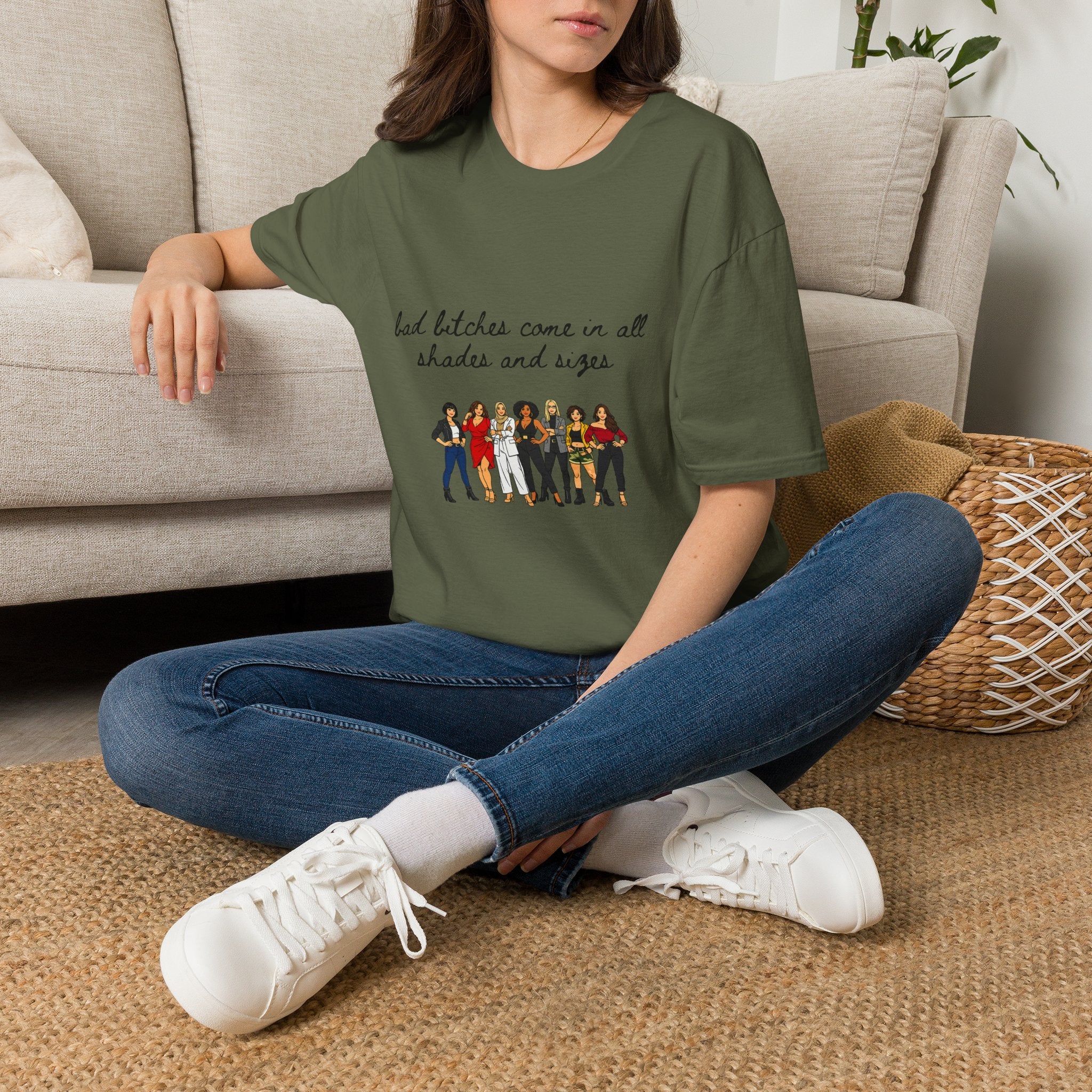 Bad Bitches Come In All Shades And Sizes T-Shirt — Empowering Diverse Women Graphic Tee