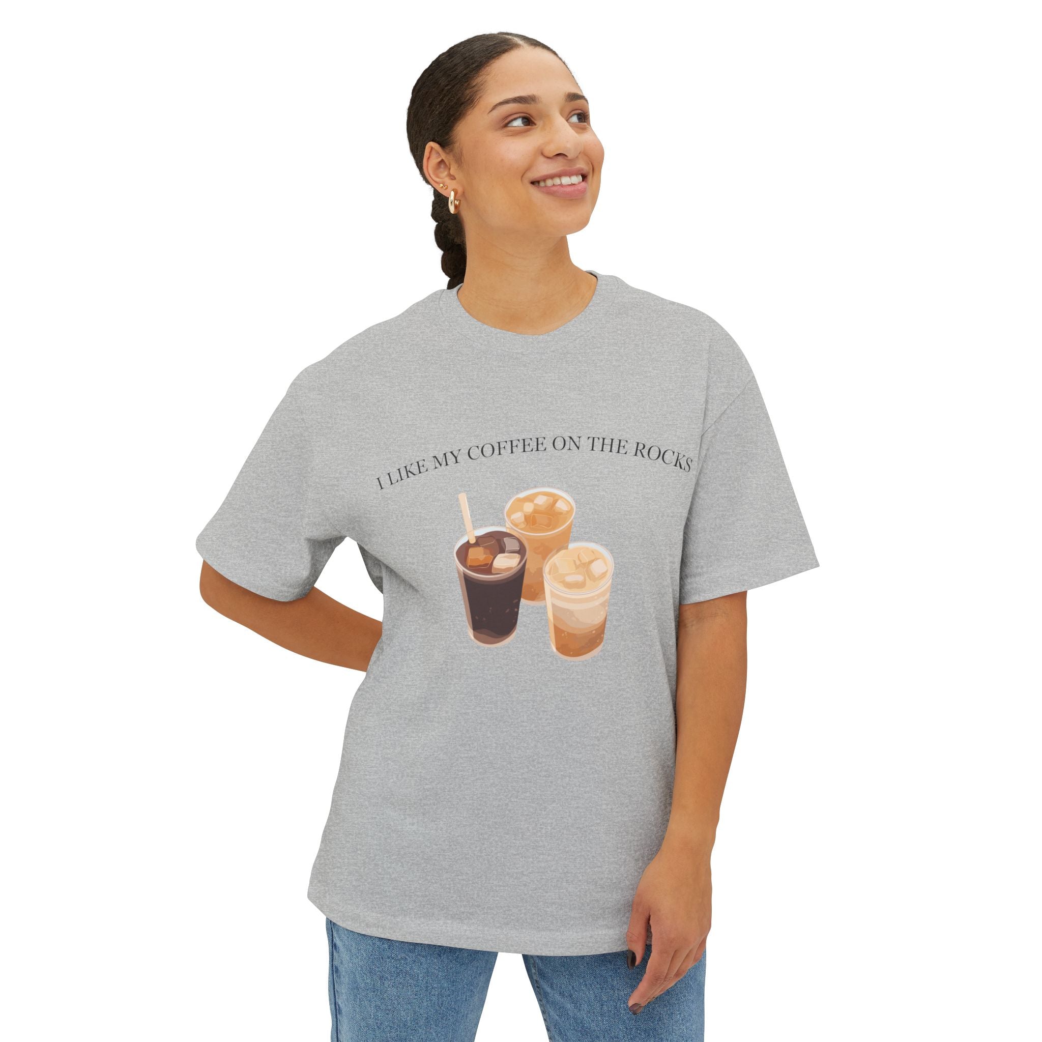 I Like My Coffee On The Rocks T-Shirt | Coffee Illustration Tee