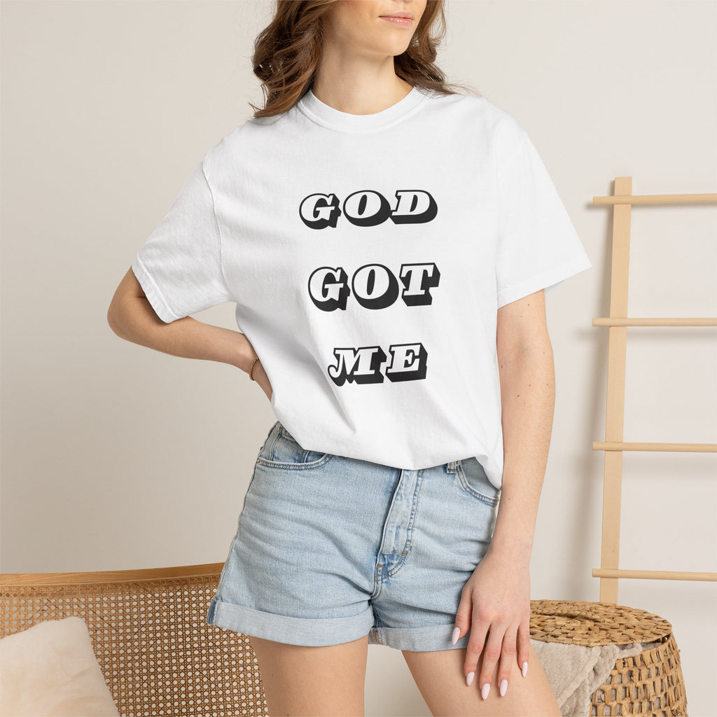 God Got Me T-Shirt — Vintage Bold Script Faith Tee