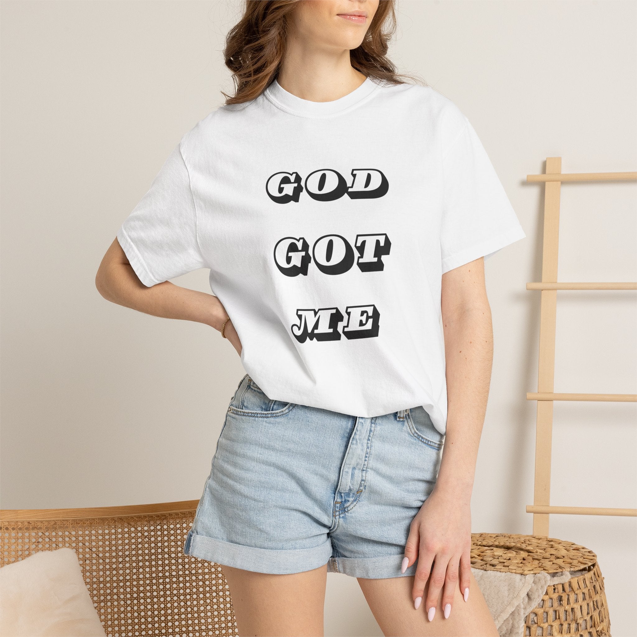 God Got Me T-Shirt — Vintage Bold Script Faith Tee